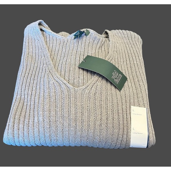 NEW Wild Fable V-Neck Cropped SUMMER SWEATER LG 12/14 Gilmore Girls Womens - Picture 2 of 7